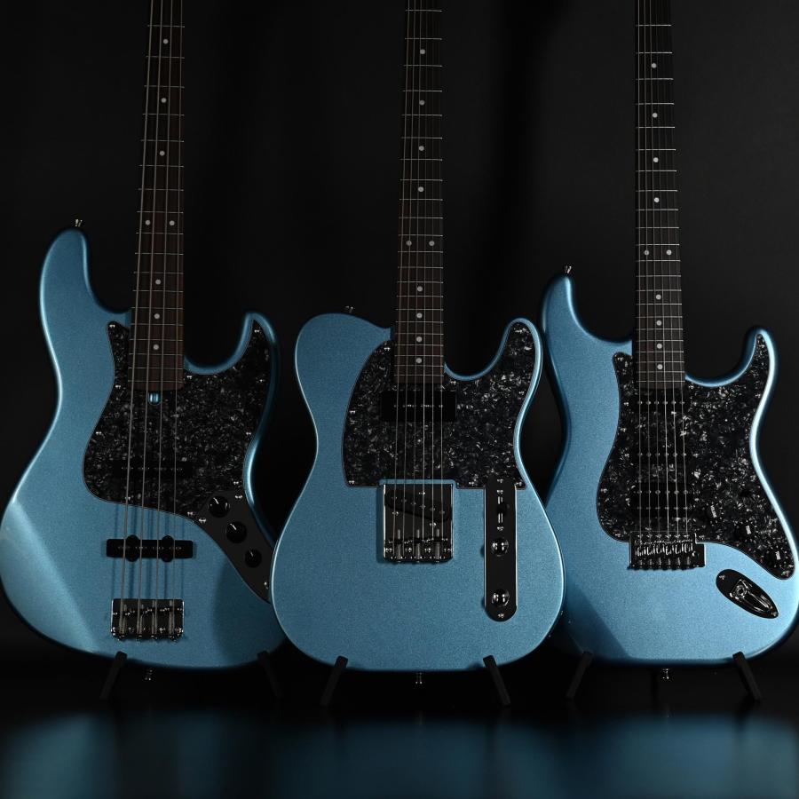 Bacchus バッカス BJB-1-RSM/R-BPPG ベース初心者12点セット Fenderアンプ付 エレキベース ユニバースシリーズの画像