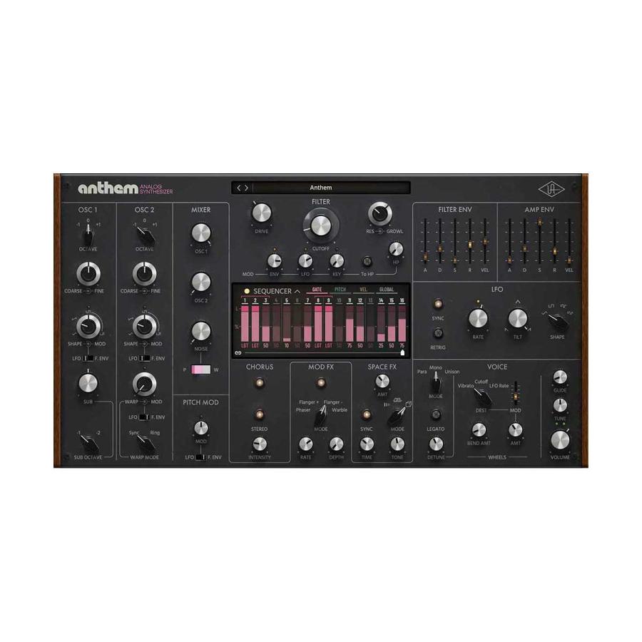 特価 2026/04/29迄 UNIVERSAL AUDIO ユニバーサルオーディオ Anthem Analog Synthesizer プラグインソフト  メール納品 代引き不可 | 