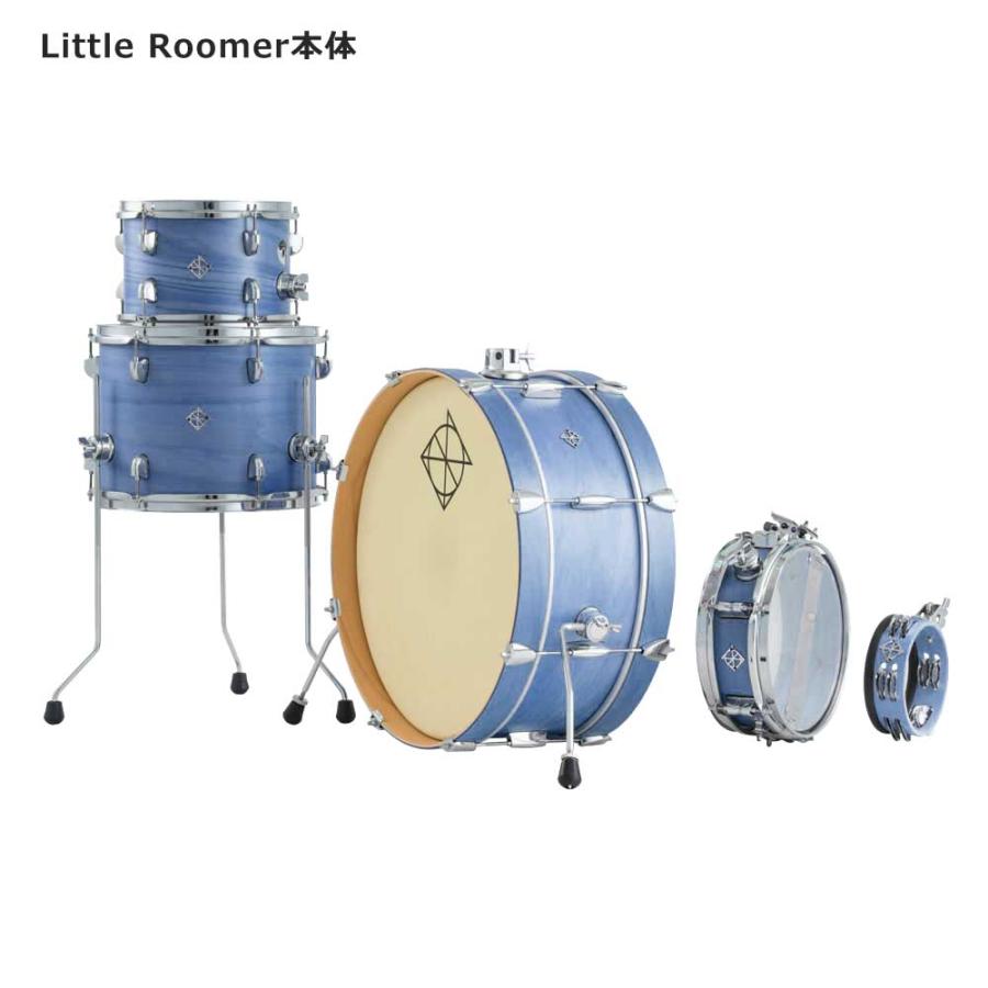 シンバル・スタンド別売り DIXON PODL520 Cerulean Frost アコースティックドラム コンパクトキット ４ピースシェル＋タンバリン Little Roomer_1