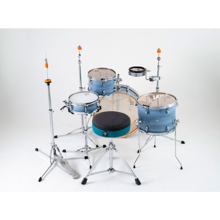 シンバル・スタンド別売り DIXON PODL520 Cerulean Frost アコースティックドラム コンパクトキット ４ピースシェル＋タンバリン Little Roomer_2
