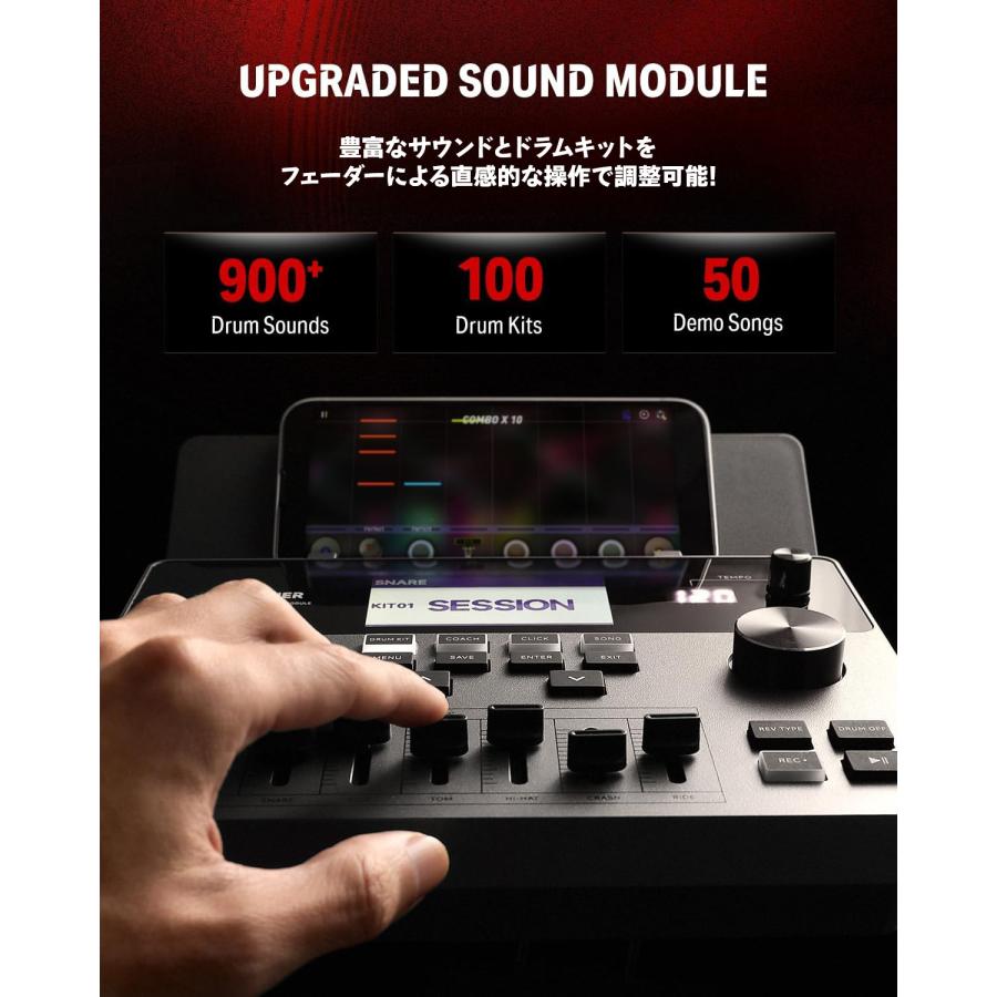 Donner ドナー DED-300X マット付き初心者セット 電子ドラムセット 4