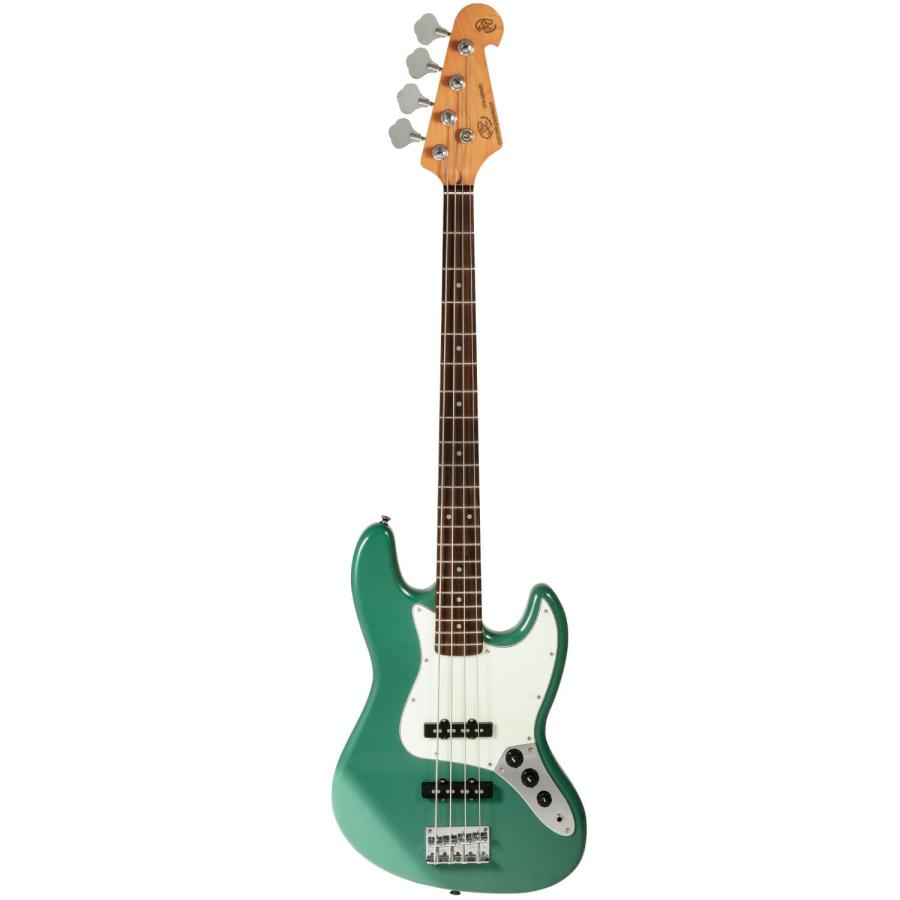 SX エスエックス SJB62PRO/VGN ベース 初心者12点セット Fenderアンプ付 ジャズベースタイプ USAアルダーボディの画像