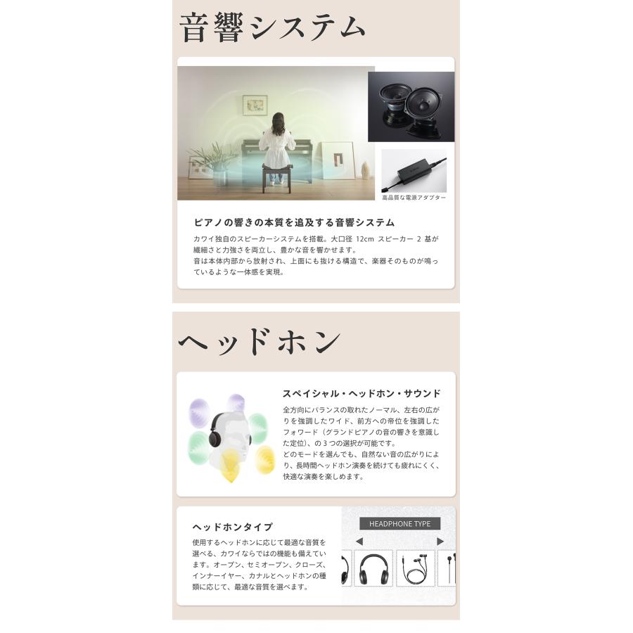 KAWAI カワイ 電子ピアノ 88鍵盤 CX302A ホワイトメープル調仕上げ ブラック遮音カーペット(小)セット 配送設置無料・代引不可の画像