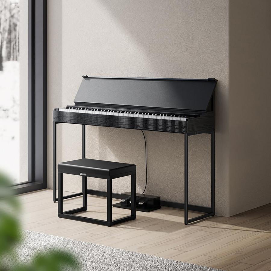 Donner ドナー 電子ピアノ 88鍵盤 OURA S300 ハンマーアクション鍵盤 高低自在イス・ヘッドホンセット 北欧デザイン Bluetooth対応_2