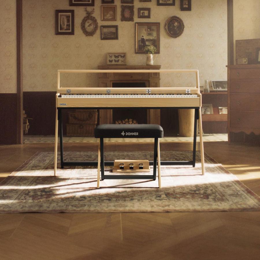 Donner ドナー 電子ピアノ ハンマーアクション 88鍵盤 OURA R300 Natural / Walnut 選べるカラー　純正固定イス・ヘッドホンセット ラスティックモダンスタイル_5