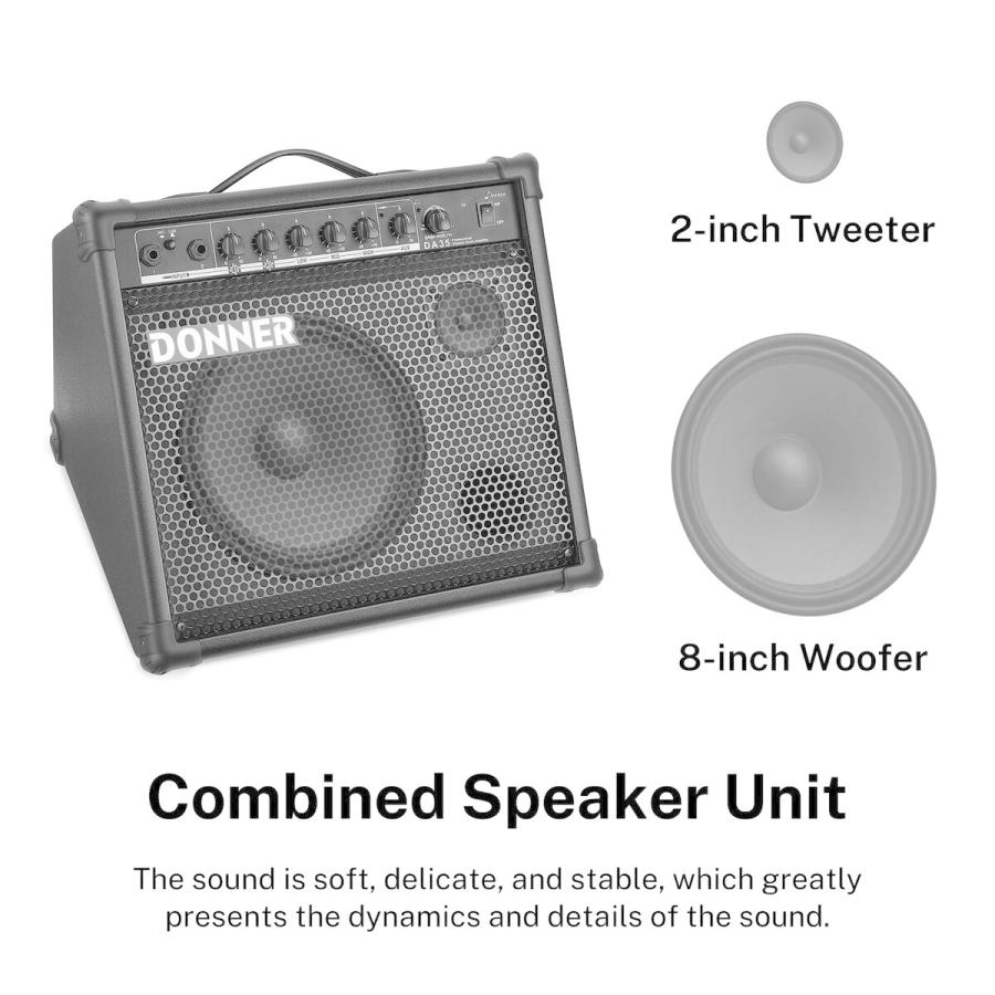 Donner ドナー DDA-35 電子ドラム用スピーカーセットA 電子ドラム用アンプ スピーカー 35W