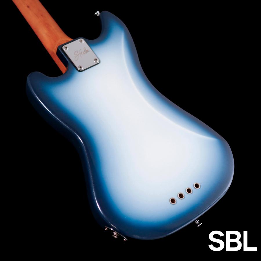 Sfida スフィーダ SJB-450 ベース初心者12点セット 充電式ミニアンプ付 ショートスケール ローステッドメイプルネックの画像