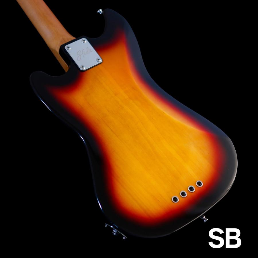 Sfida スフィーダ SJB-450 ベース初心者12点セット 充電式ミニアンプ付 ショートスケール ローステッドメイプルネックの画像