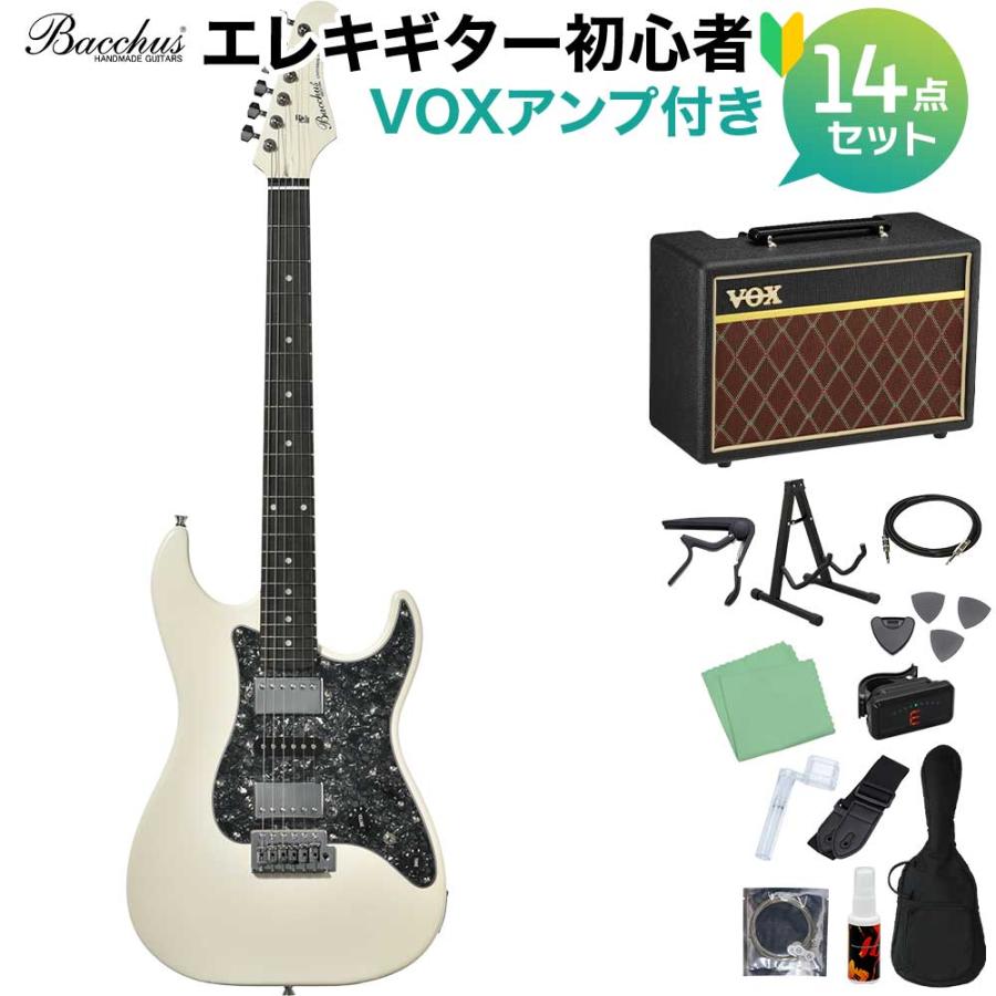 Bacchus（バッカス） GS-4DX RSM/P PWHMH エレキギター 初心者14点