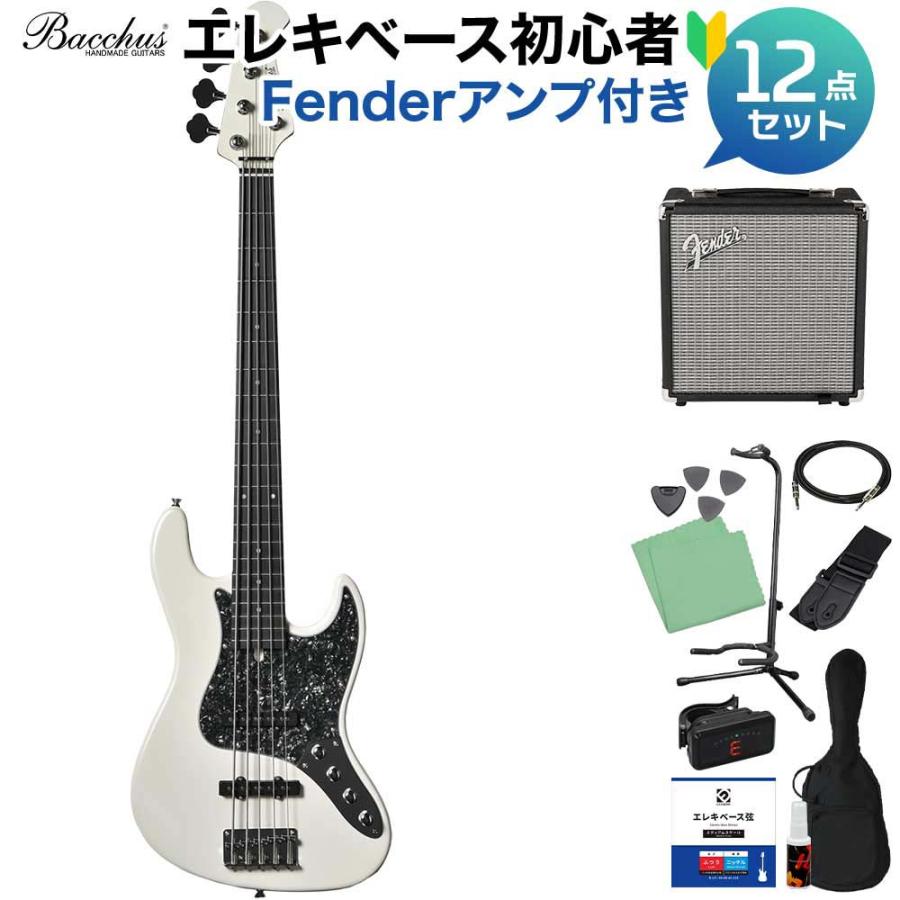 Bacchus（バッカス） WJB5-1DX-AC RSM/P PWHMH 5弦 ベース初心者12点