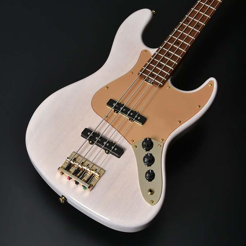 Bacchus WL4-STD/RSM SSW GD 初心者セット JOYO多機能アンプ付 エレキベース シースルー スノーホワイト ゴールドパーツの画像