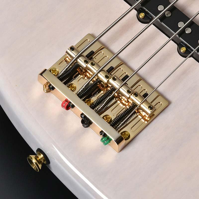 Bacchus WL4-STD/RSM SSW GD 初心者セット JOYO多機能アンプ付 エレキベース シースルー スノーホワイト ゴールドパーツの画像