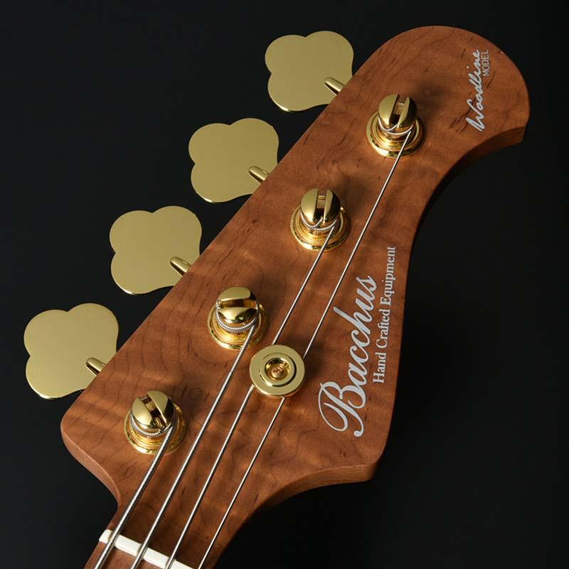 Bacchus WL4-STD/RSM SSW GD 初心者セット JOYO多機能アンプ付 エレキベース シースルー スノーホワイト ゴールドパーツの画像
