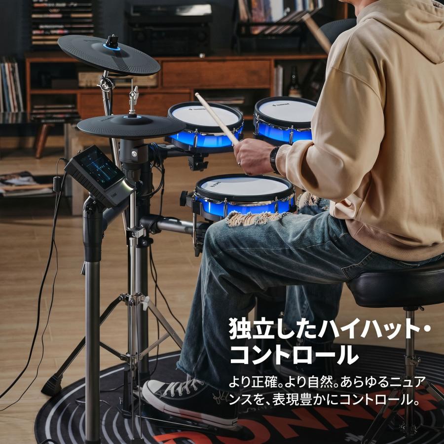 Donner ドナー BackBeat Pro 電子ドラム タッチパネル操作 LEDライティング 4シンバル 独立ハイハット Beat 2026/05/22発売予定
