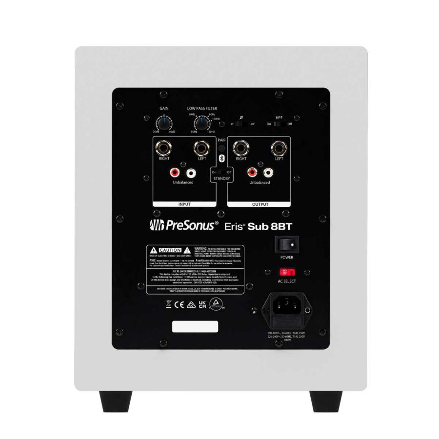 PreSonus プレソナス Eris Sub 8BT (ホワイト) スタジオサブウーファー