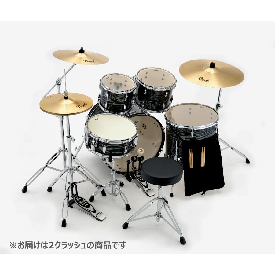 Pearl パール RS525SCWN/C-2CSN #801 Midnight Chrome Vortex ROADSHOW 22”バスドラム ドラムフルセット 初心者向け_2