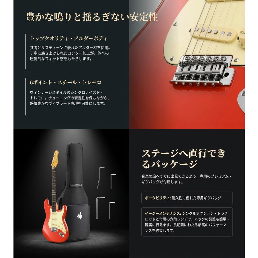 Donner ドナー DST-600 エレキギター ストラトキャスタータイプ アルダーボディの画像