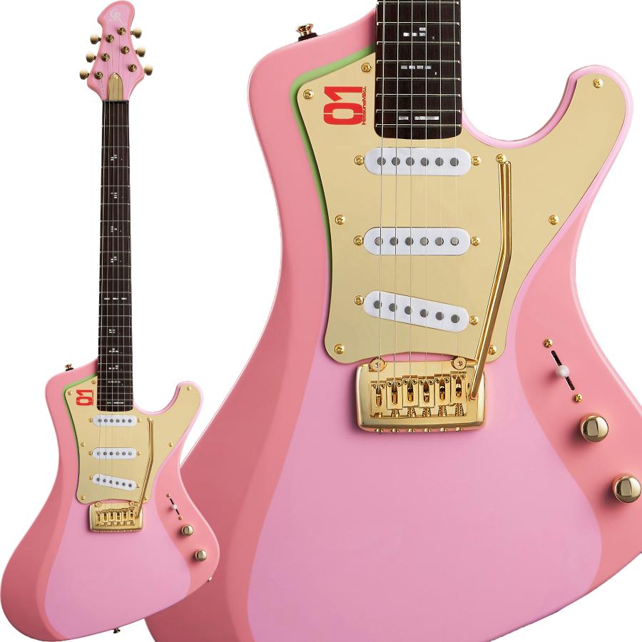 美品 Grassroots グラスルーツ Stratocaster ピンク 桃 GrassRoots グラスルーツ G-STREAM-Miku -SAKURA MIKU Edition- エレキ