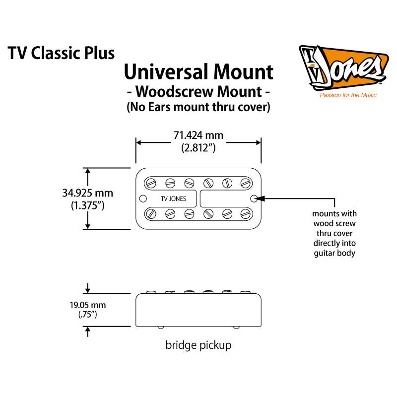 TV JONES ティービージョーンズ TV Classic Plus Bridge Nickel ピックアップ｜shimamura｜02