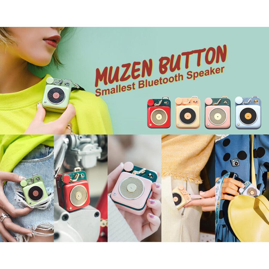 muzen コンパクトBluetoothスピーカー(Cream yellow) MUZEN ミューゼン Button (Cream yellow) Bluetoothスピーカー