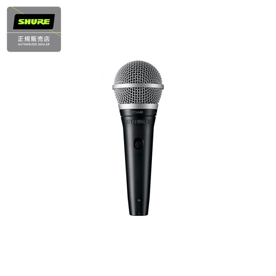SHURE シュア PGA48QTRJ ダイナミックマイクロホン/ホルダー、ポーチ、4.6m接続ケーブル付属 〔新宿PePe店