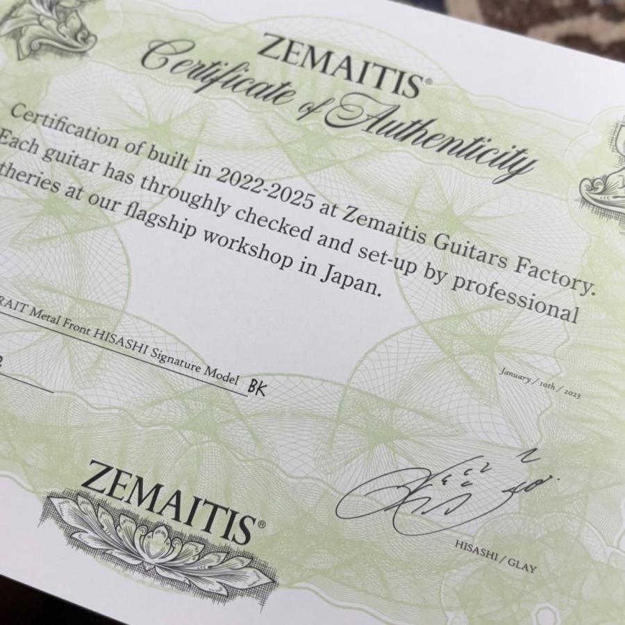 ZEMAITIS ゼマティス The Portrait Metal Front Hisashi Signature