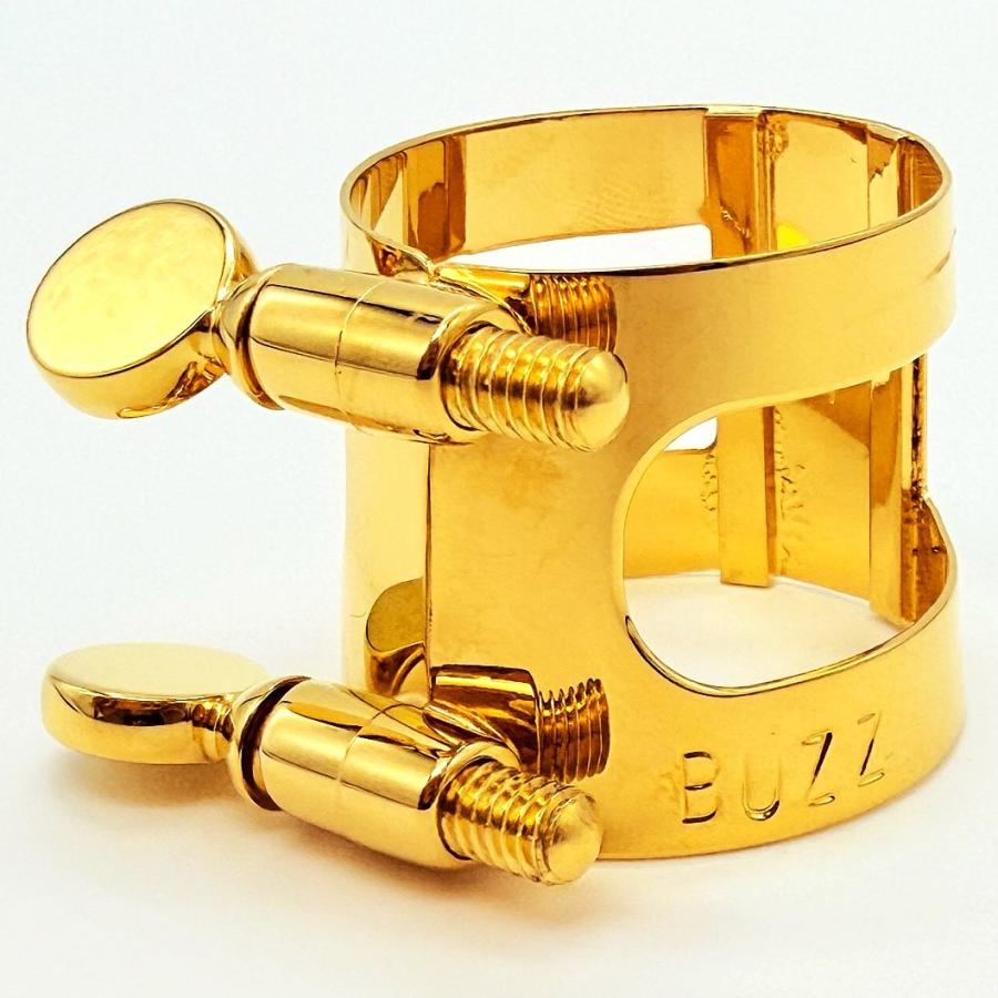 美品】バスクラリネット リガチャー BUZZ（バズ）GP 金メッキ☆ buzz