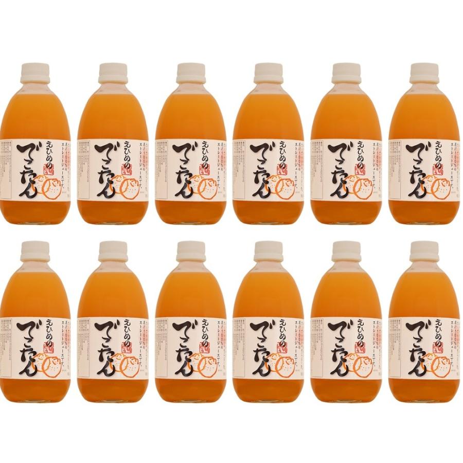 愛媛 でこたん 不知火 ストレートジュース 500ml 12本入 無添加 果汁100%|shimanami|02