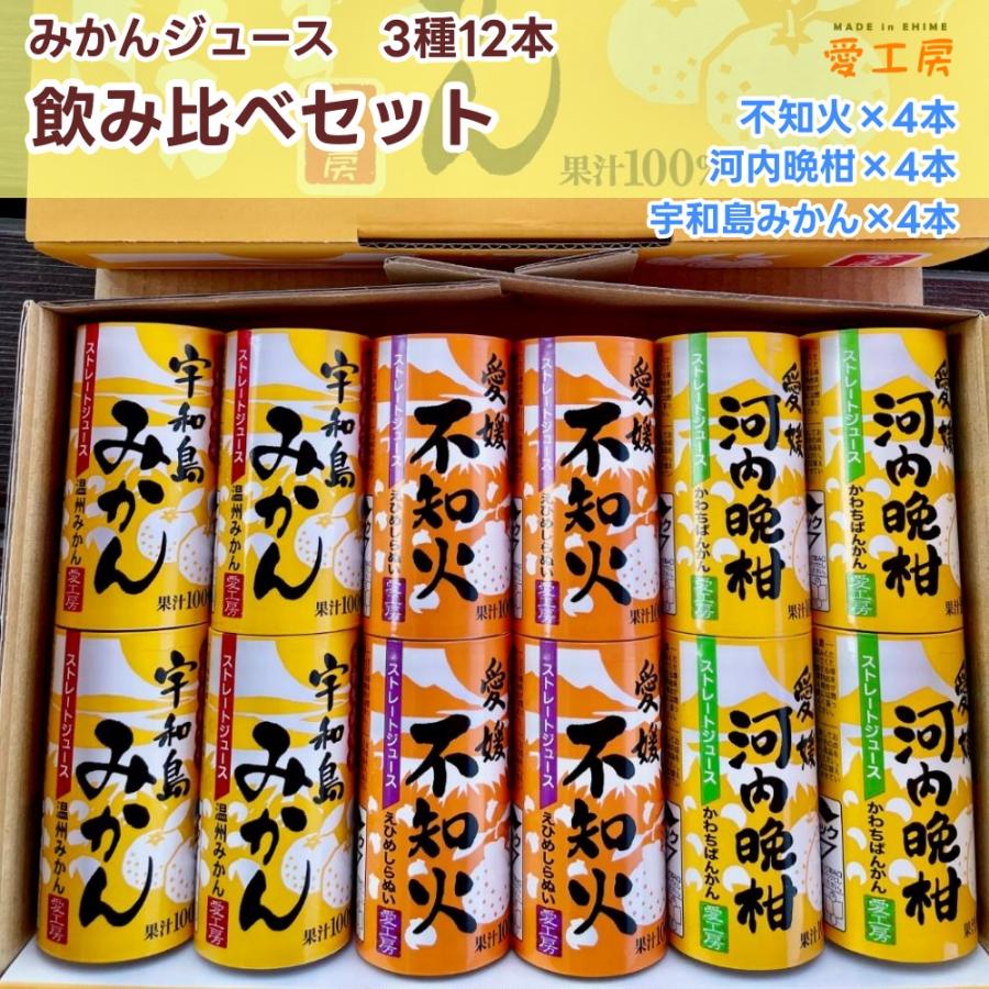 愛工房 宇和島みかんジュース 不知火 河内晩柑 温州みかん 愛媛柑橘