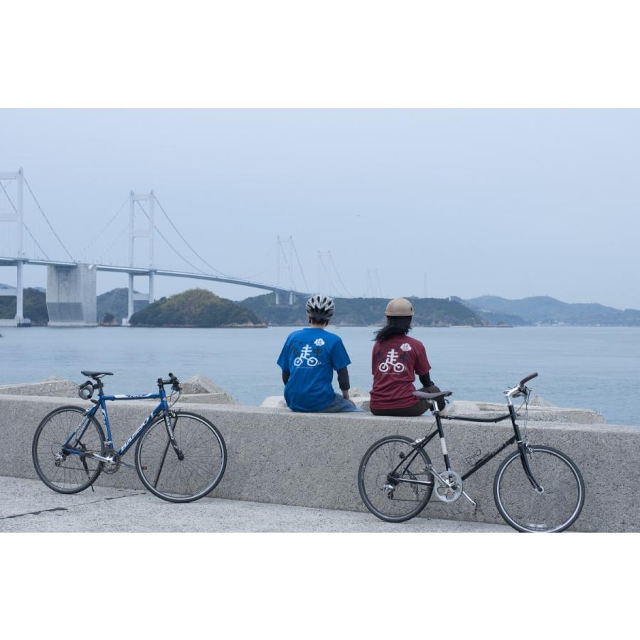 サイクリング しまなみ海道 島走中Tシャツ : 瀬戸内しまなみからの贈り