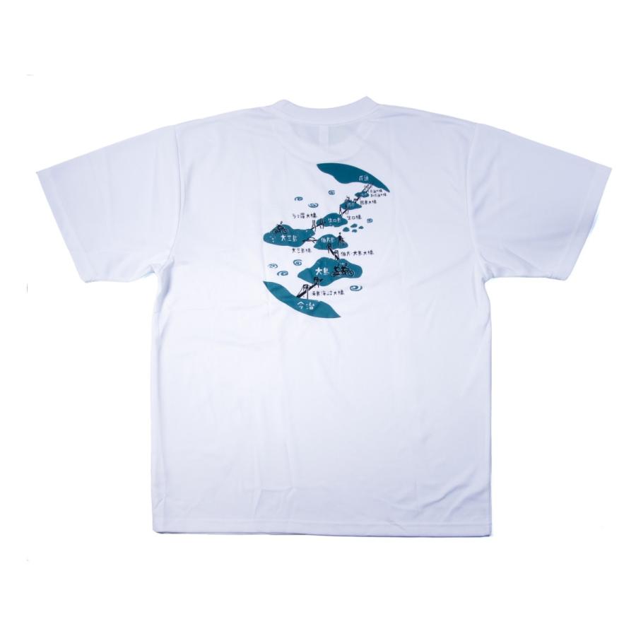 サイクリング しまなみ海道 島地図Tシャツ : 瀬戸内しまなみからの贈り