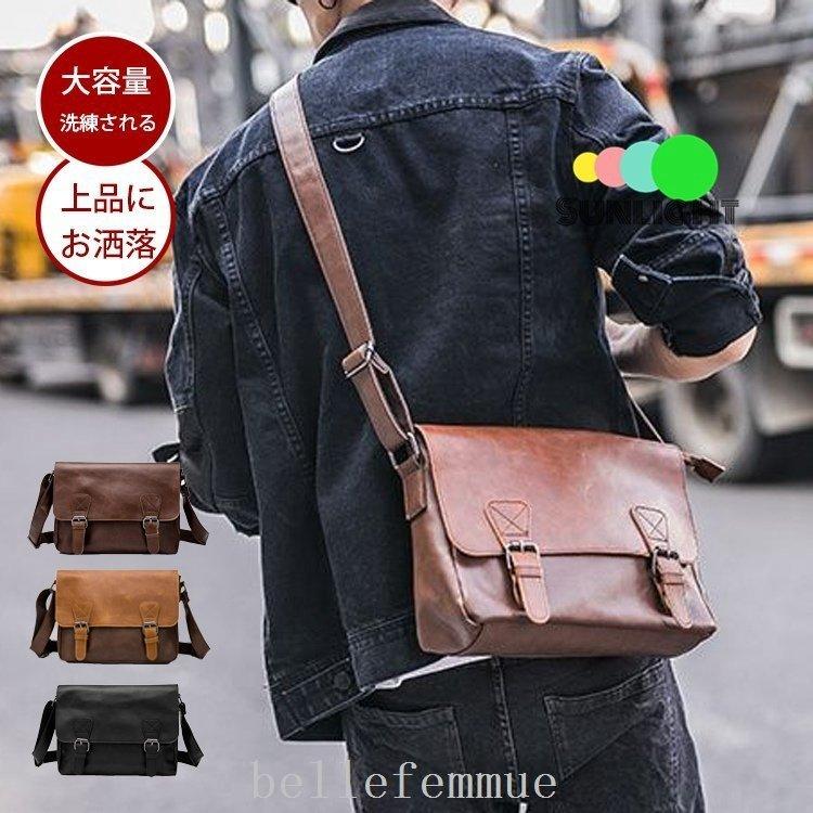 ショルダーバッグメンズ小さい斜めがけバッグ大容量おしゃれメッセンジャーバッグ男性鞄バッグビジネスフェイクレザー大人仕事通勤30代40代 Beh Shimanchu Store 通販 Yahoo ショッピング