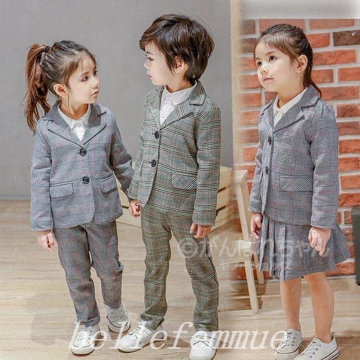 卒業式小学校男の子スーツ入園スーツ子供スーツフォーマルスーツ女の子おしゃれ卒園スーツキッズフォーマル男の子七五三チェク柄 新発売