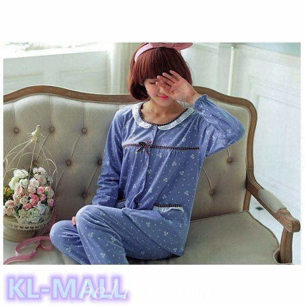 豪華ラッピング無料 下着 靴下 部屋着 春レディースウェア レディースオーガニックコットンkl長袖綿パジャマ男女兼用冬春秋涼しいパジャマテーラーカラータイプルームウェア母の日 Www Threeriversofs Com