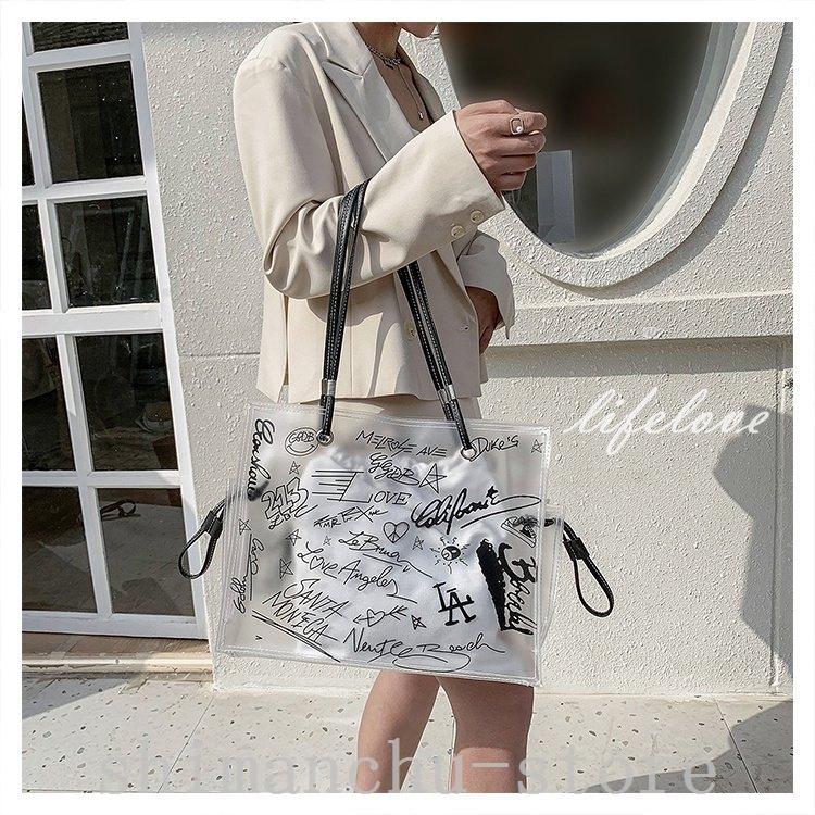 トートバッグ大きめレディースバッグa4クリアバッグおしゃれ通勤バッグトート透明バッグ仕事pvcビニールバッグ巾着女性かばん大人22夏 驚きの安さ