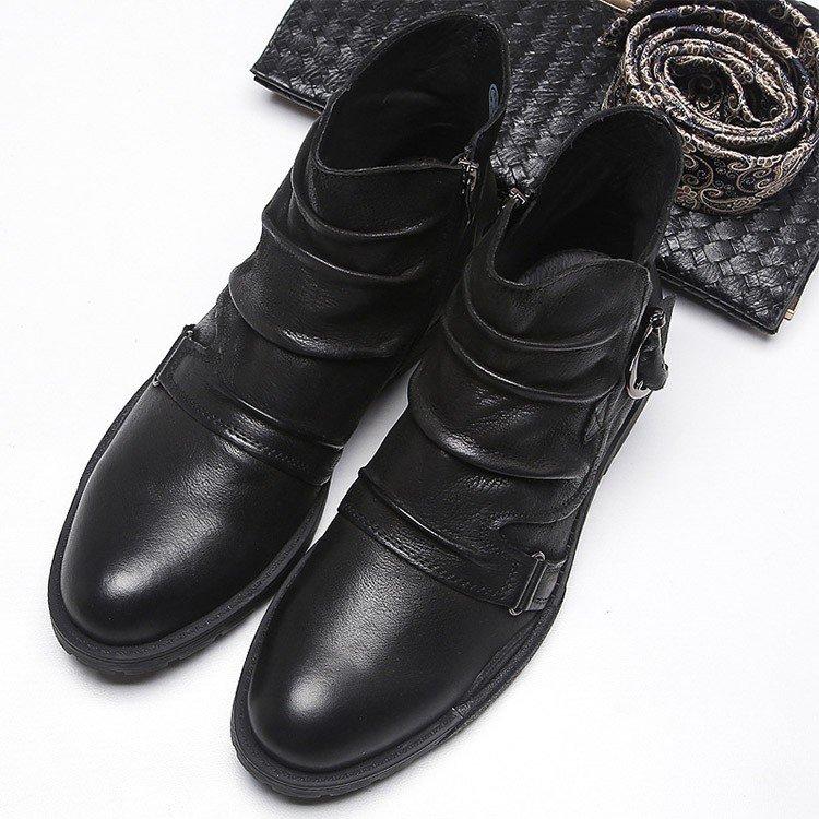 日本製 ドレープブーツ メンズ ブーツ 牛革 ショートブーツ サイドジップ サイドジッパー 本革 レザー レザーブーツ ワークブーツ エンジニ Www Ampselectric Com