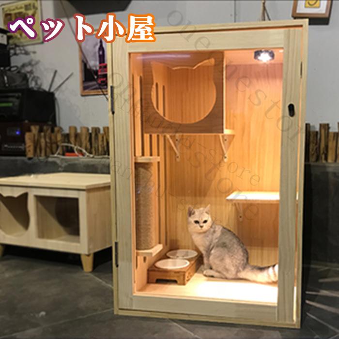 人気新品★未使用猫の別荘 実木猫のハウス/猫棚/猫ケージ/豪華、単階猫のクライミング棚 CX07SHIMANCHU STORE 通販