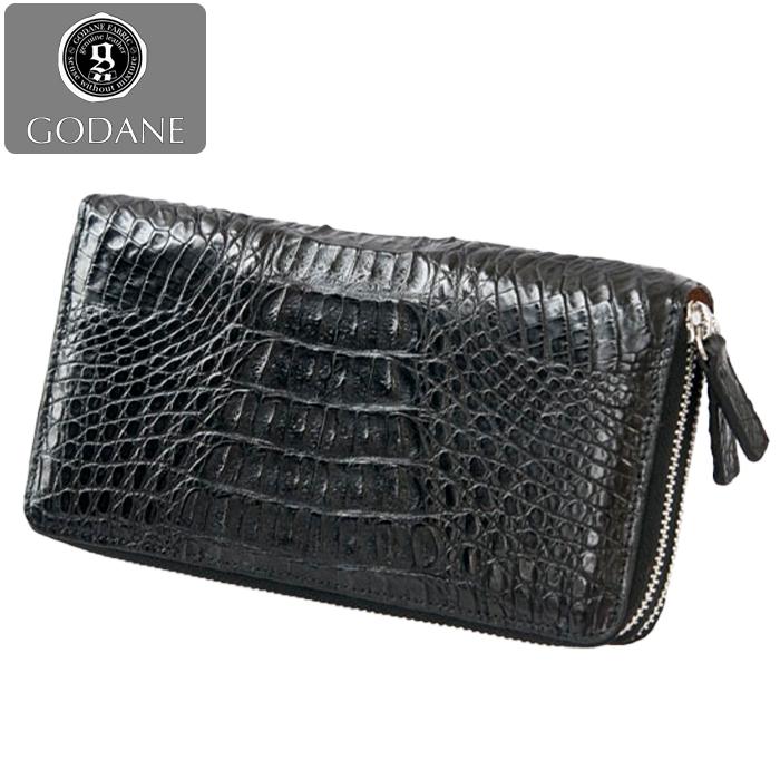未使用品 GODANE ブラック 長財布 8056CP ワニ革 財布 メンズ 長財布