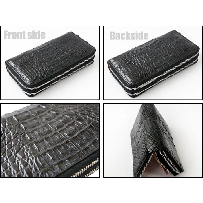 未使用品 GODANE ブラック 長財布 8056CP ワニ革 財布 メンズ 長財布 GODANE spcw8056 カイマン クロコ
