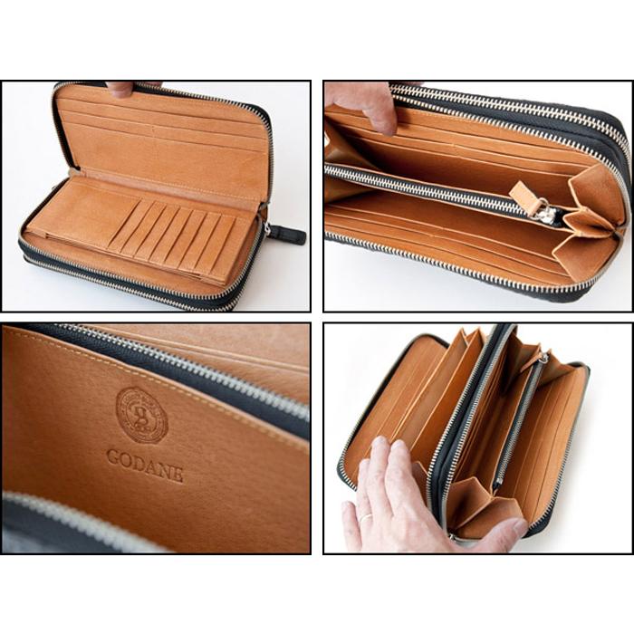 ワニ革 財布 メンズ 長財布 GODANE spcw8056 カイマン クロコ