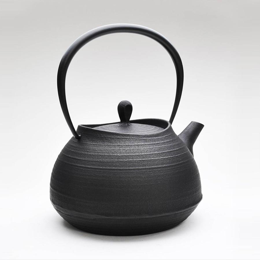 IH対応 ／ 南部鉄器 鉄瓶 壱鋳堂 刷毛目 1.0L 南部鉄瓶 伝統工芸品