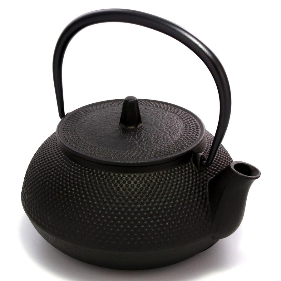 岩鋳（IWACHU） ＼ IH対応 ／ 南部鉄器 鉄瓶 5型アラレ 黒焼付 0.65L
