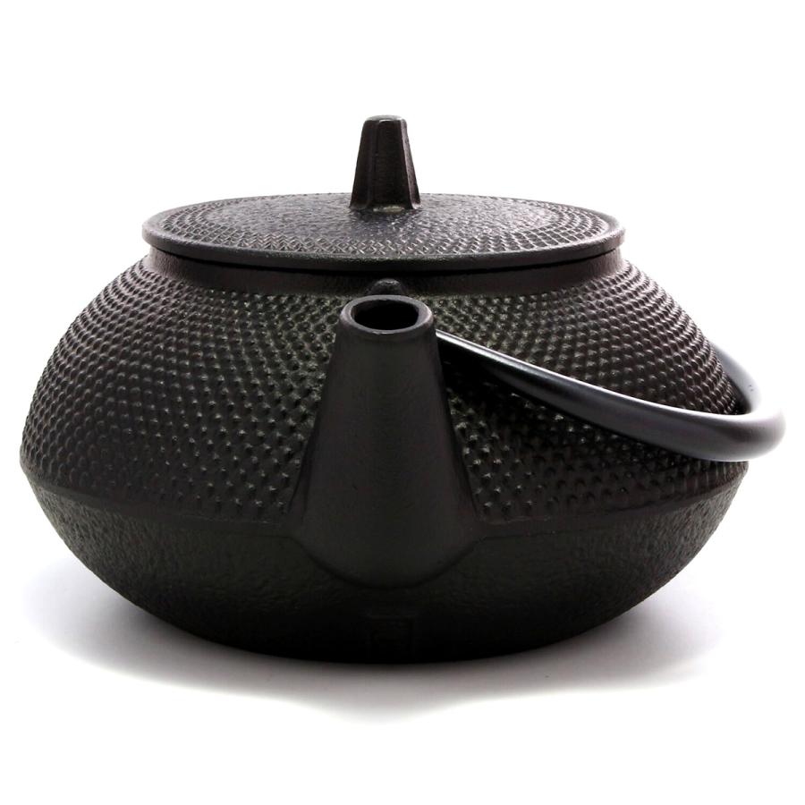 岩鋳（IWACHU） ＼ IH対応 ／ 南部鉄器 鉄瓶 5型アラレ 黒焼付 0.65L