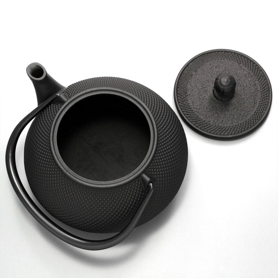 岩鋳（IWACHU） ＼ IH対応 ／ 南部鉄器 鉄瓶 7型アラレ 黒焼付 0.9L