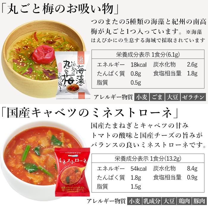 味噌汁とスープの「 選べる20食セット」フリーズドライ 自宅用 化学
