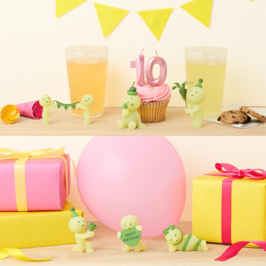 スミスキー SMISKI Birthday 1BOX(12個入り) バースデー ミニ フィギュア キャラクター 光る ゆるキャラ スマホ アクセサリー 大人買い コレクション かわいいの画像