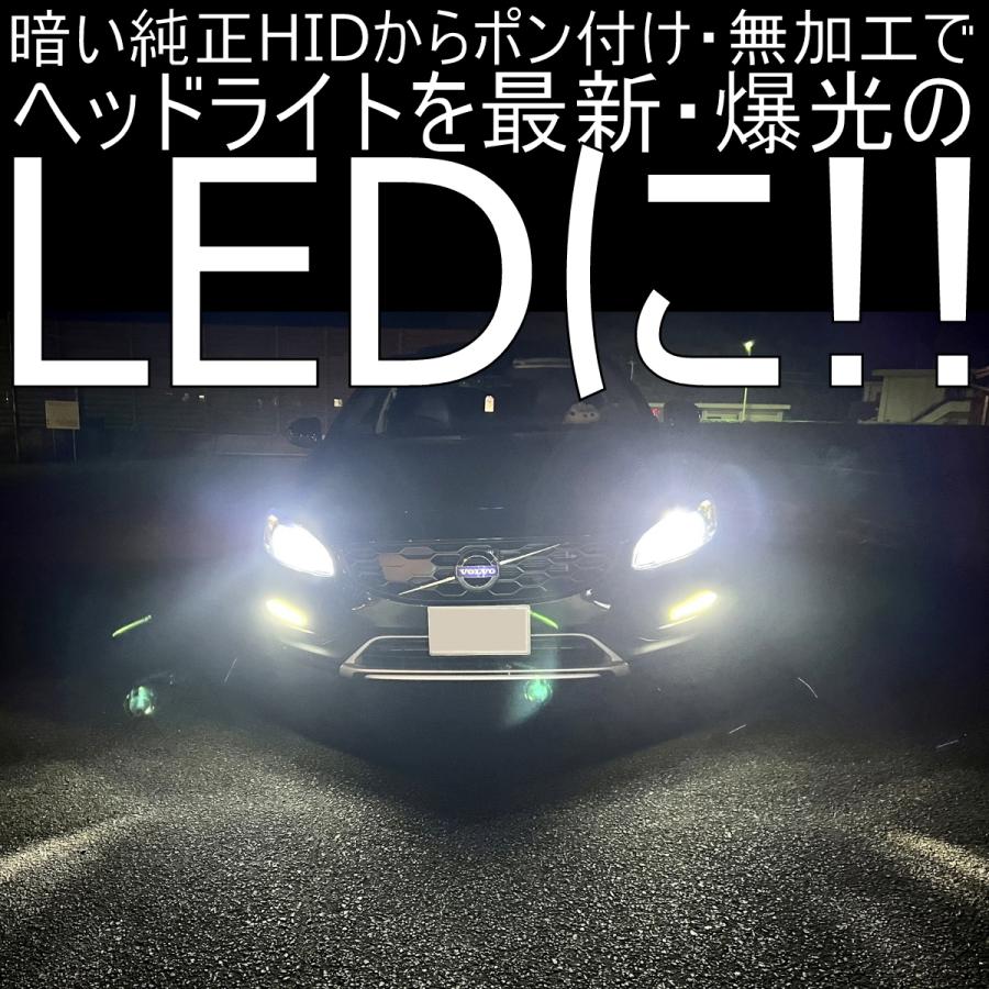 送料無料 VOLVO V60/S60専用 ロービーム HID→LED コンバージョン