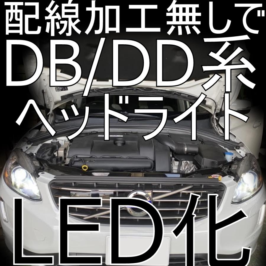 送料無料 VOLVO XC60 (DB/DD系) 車検対応LEDヘッドライトキット ロービーム 2014年〜2017年式 【暗い純正HIDから加工無しでLEDに交換】 2個セット しまりす堂_3