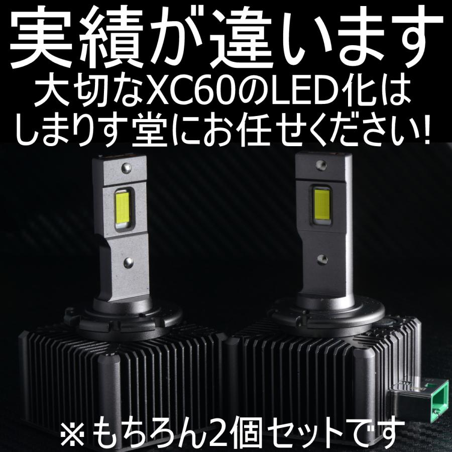 送料無料 VOLVO XC60 (DB/DD系) 車検対応LEDヘッドライトキット ロービーム 2014年〜2017年式 【暗い純正HIDから加工無しでLEDに交換】 2個セット しまりす堂_4