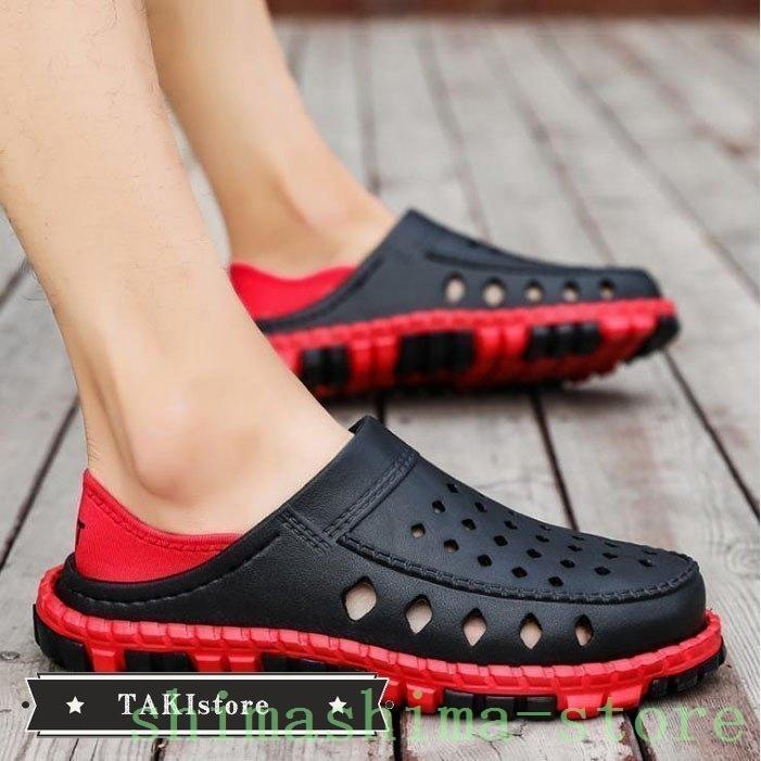 人気カラーの サンダルメンズレディース夏穴ありサボサンダルビーチ2wayシャワーサンダル水陸両用軽い通気性 Aynaelda Com